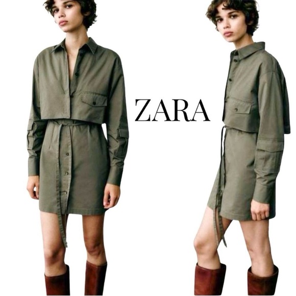 Zara Dresses & Skirts - NWT ZARA Gabardine Shirt Dress